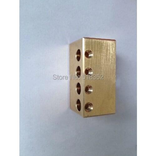333019382 AGIE/ Charmilles Original Power Feed Contact Collector Block / Fixed Copper Holder Base, WEDM-LS Machine Spare Parts