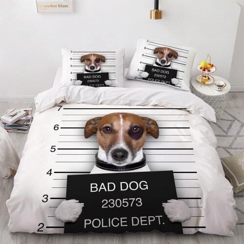 3D Bedding Sets Green Duvet Quilt Cover Set Comforter Bed Linen Pillowcase King Queen 210x245cm Size Dogs Pet Dog Cat