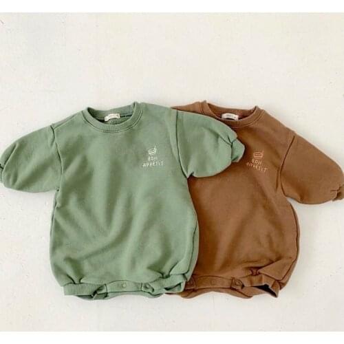 9301 Baby One Piece Clothes Autumn And Winter New 2021 Fleece Thickened Climbing Clothes Baby Boy Onesies Infant Girl Bodysuit