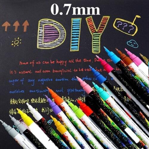 Acrylic Paint Marker pen for school Wood Fabric Canvas Painting Detailed Marking stiften graffiti markers highlighters art set