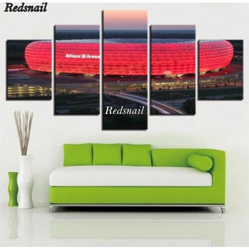DIY Diamond Painting Bayern Munich Allianz Arena Group Full mosaic Diamant Embroidery Handcraft Kit 5 Piece Wall art ML1069