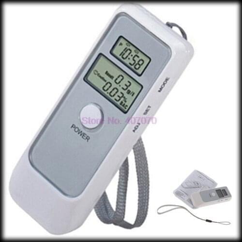 By DHL or Fedex 100pcs Portable Breath Alcohol Analyzer Digital Breathalyzer Tester Body Alcoholicity Meter Alcohol Detection