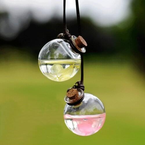 Car Perfume Pendant Hanging Bottle With Flower Essential Oils Perfume Bottle Car Air Freshener Diffuser Automobiles Ornaments