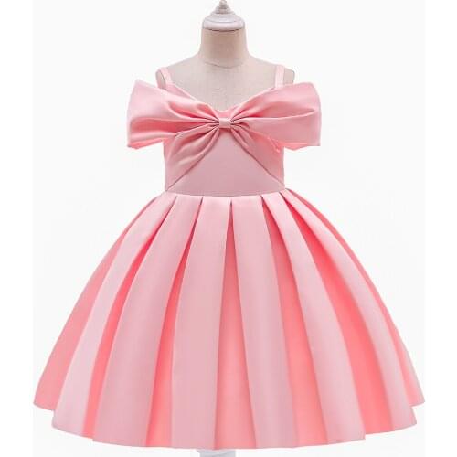 Ceremony Big Bow Kids Dress for Girls Costumes Elegant Ball Gown Party Wedding Princess Dress Children‘s Clothing 3 8 10 Years