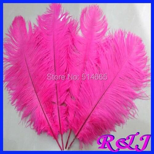 EMS Free shipping 100pcs 20-22 inches Cheap ostrich feather 50-55cm Hot Pink Ostrich plumage ostrich plume
