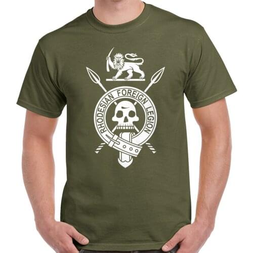 Rhodesian Foreign Legion T Shirt - Light Infantry RLI Rhodesia New Arrivals Men Funny Casual 100% Cotton Hip Hop Black Top Tees