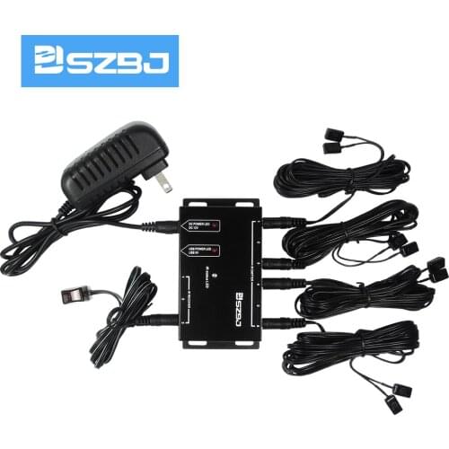 With 8 Transmitters and 1 Receiver,Hidden IR Repeater System Kit DC Infrared Remote Control Extender