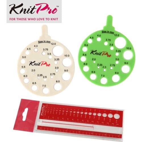 KnitPro Needle View Sizer Needle Gauge Knitting Accessory Ruler For Knitter