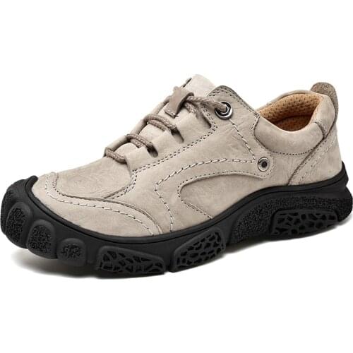 Luxury Brand Outdoor Mens Shoes Genuine Leather High Quality Non-slip Trekking Climbing Sneakers Fashion Handmade Male Footwear