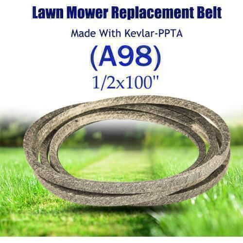Make With Kevlar Mower Belt 1/2x100"(A98) V-belt 532197253 For C/UB-CADET H/USQVARNA C/raftsman J/ohn-Deere M/TD A/riens A/YP
