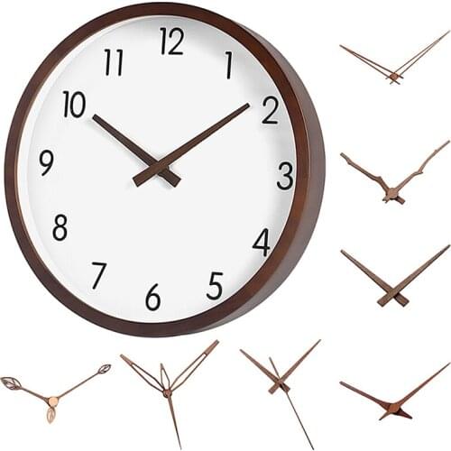Walnut Wall Clock Pointer DIY Hour Hand Minute Hand Second Hand Parts 12/14 Inch