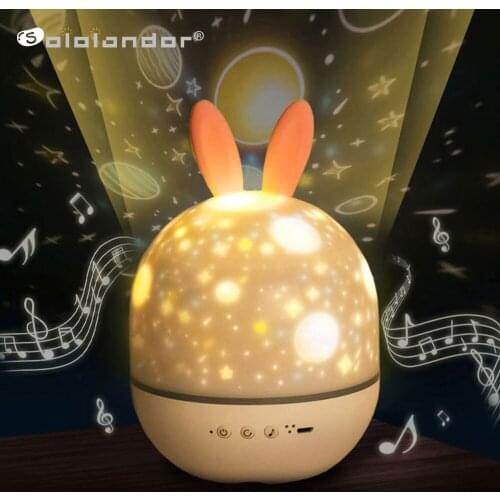 Night Lamp Projector Starry Sky Night Light Projector Bedroom Decor Bluetooth Rotating Music Childrens Night Light Kids Gift