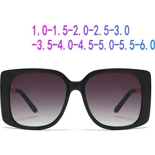 Square Polarized Myopia Sunglasses SPH 0 -0.5 -1.0 To -6.0 Men Women Nearsighted Glasses Optics Spectacles For FML