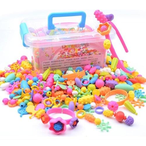 Pop Beads Snap Bead Colourful Jewelry,DIY Fashion Jewelry Kit set Educational girls gift toys Making Necklace Bracelet and Ring
