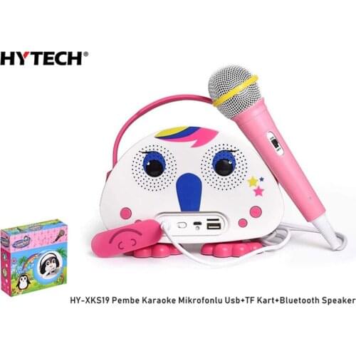 Pink Karaoke Microphone Usb + TF Card + Bluetooth Wireless Kids Music Sing Song Singing