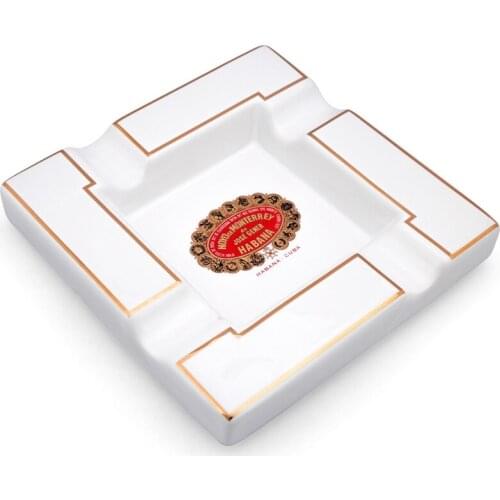 Cigar Ashtray Large Ceramic Ashtray Living Room Creative Personality 4 Slot Ashtray Holder CLG-0394