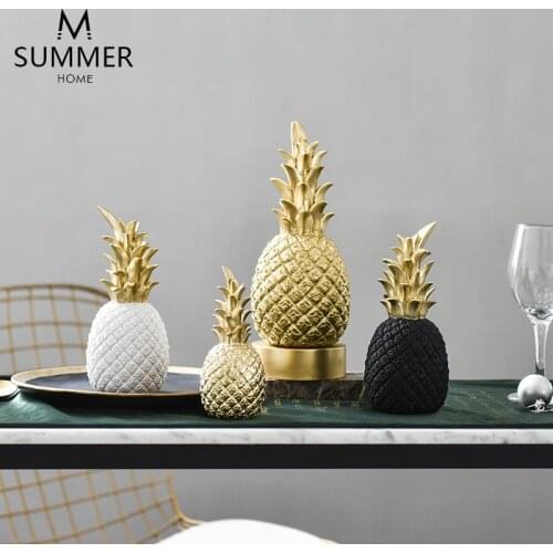 Nordic pineapple resin statue fruit figurine home decor statues desktop decoration modern/accessories sculpture beelden