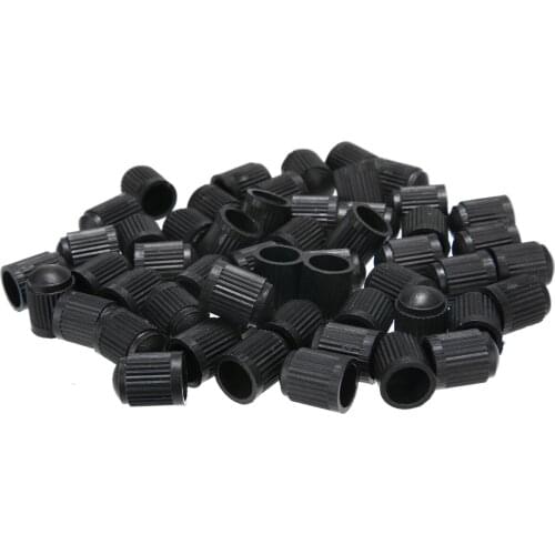 Treyues 50pcs Plastic Car Motorcycle Wheel Stem Air Valve Cap Tire Valve Caps Dust Cover Lid High Quality