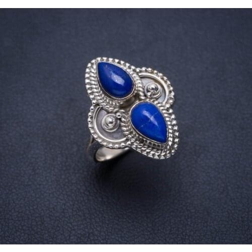 Natural Lapis Lazuli Handmade Unique 925 Sterling Silver Ring 5.75 A1478