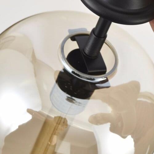 Vintage Loft Industrial Chandelier Black Gold Bar Stair Hanging Light Dining Glass Ball Retro Glass Loft Gold Chandelier