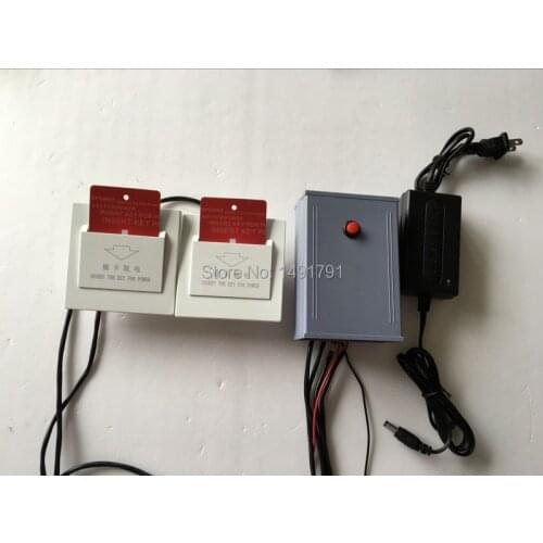 Insert Two cards to open the 12v light or lock run away from dark room Takagism game real life escape room props