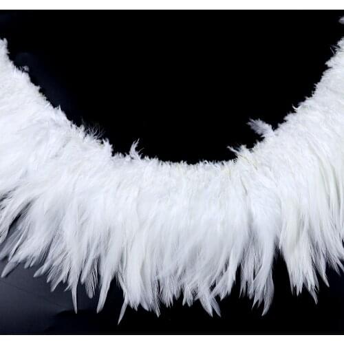 WCFeatherS 800-1000PCS Natural White Rooster Saddle Feathers Fly Tying Material DIY Jewelry Decorative Plume Wholesale