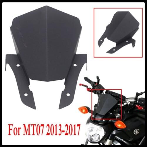 For Yamaha MT07 MT-07 MT 07 2013 2014 2015 2016 2017 Motorcycle Windshield WindScreen Wind Shield Protector FZ07 FZ 07 2013-2017