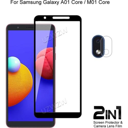 For Samsung Galaxy A01 Core / M01 Core Front Screen Protector Protective Tempered Glass & Camera Lens Film
