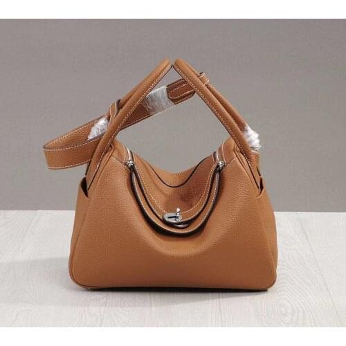New Classic Genuine Leather Women Handbags Fashion Lady Cowhide Shoulder Bags Luxury Designer Casual Tote Crossbody Bag