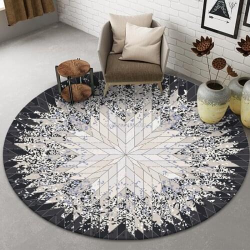 Gold Diamond Velvet Round Carpet Computer Chair Swivel Chair Floor Mat Living Room Bedroom Bedside Blanket Customization