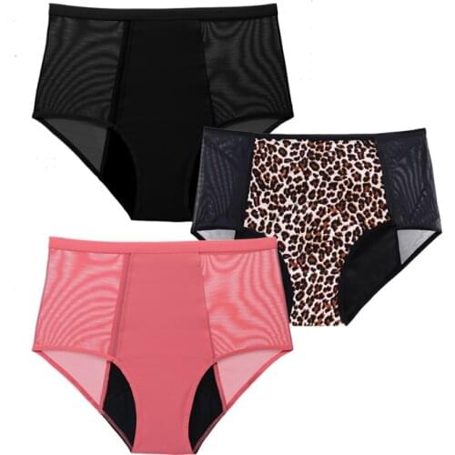 3 Pack Womens Full Protection 4 Layers Period Panties Menstrual Panties Washable Leak Proof Period Panties Functional Underwear