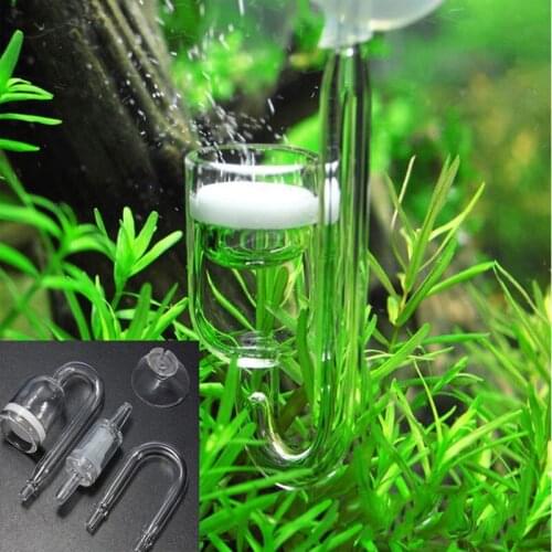 4PCS Co2 Glass Refiner Aquarium Live Plant Atomizer Diffusion Valve Carbon Dioxide Reactor Regulator U Suction Cup Co2