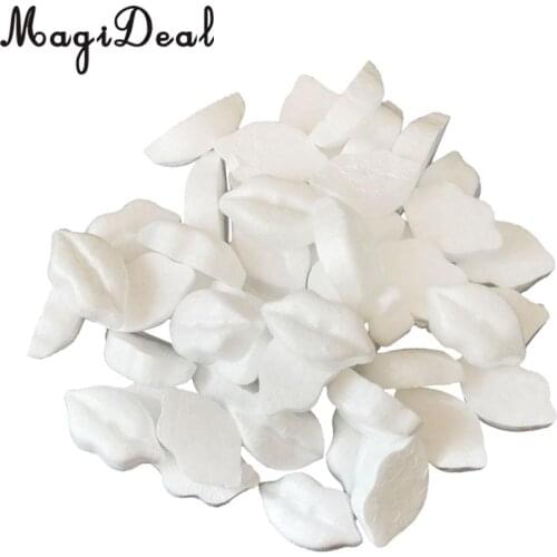 MagiDeal 50pcs Lip Shape Polystyrene Styrofoam Foam Ornaments for Kids DIY Craft 30x50mm
