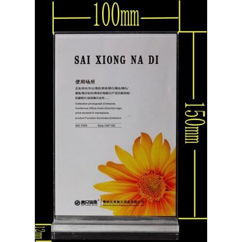 A6 T - type Double-side poster/advertising/price display card stand/ restaurant menu display card 20pieces