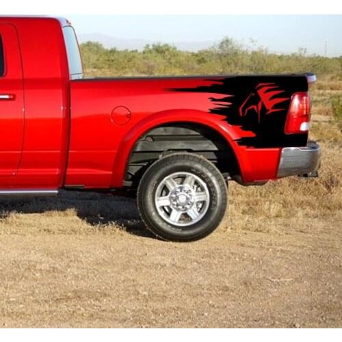 Car sticker Pick-up Truck Bed Container Side Stripes Sticker Kit Wrap trim For Dodge RAM RAM 1500 Rebel RAM 2500 RAM 3500