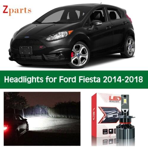 Car Bulbs For Ford Fiesta 2014 2015 2016 2017 2018 LED Headlight Headlamp Low High Beam Canbus Auto Lights Lighting Accessories