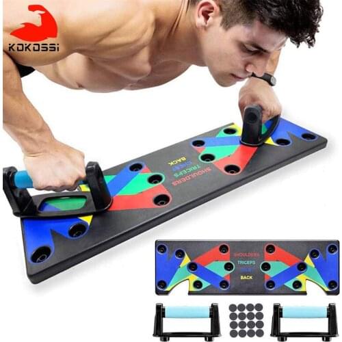 KoKossi Household Multifunction Push Up Rack Board Push-up Stands Body Building Training 9 System Comprehensive Fitness Exercise