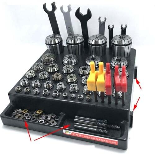 Collet wrench Storage Case Hard Plastic box for collecting inserts