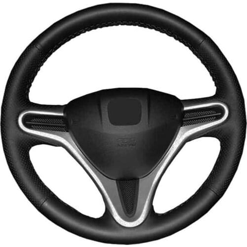 Car Steering Wheel Cover For Honda Fit 2009-2013 City Jazz Customize DIY Steering Wrap Microfiber Leather Hand Sewing
