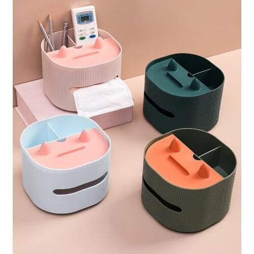 Napkin Holder Household Living Room Dining Room Creative Lovely Simple Multi Function Remote Control Storage Tissue Box