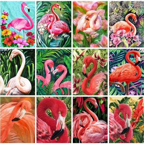 Diy Diamond Painting Flamingo Handmade Gift Diamond Embroidery Cross Stitch Animal Home Decor Diamond Art