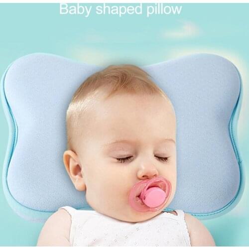 3 Colors Breathable Baby Sleep Pillow 0-12M Comfortable Memory Foam Prevent Flat Head Newborn Baby Shaping Pillow Cushion