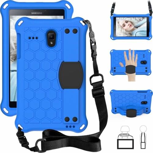 EVA Kids Safe Shoulder Strap Stand Cover Case For Samsung Galaxy Tab A 8.0 T380 T385 2017 2018 T330 Tab E 8.0 T375 T377 T387