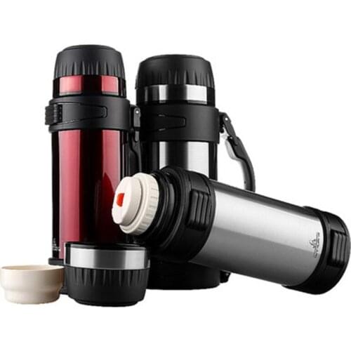 Stainless Steel insulated Thermos Bottle 1L~2L Thermo cup Travel Car Sport Coffee Mug Thermal vaccum water bottle Thermal kettle