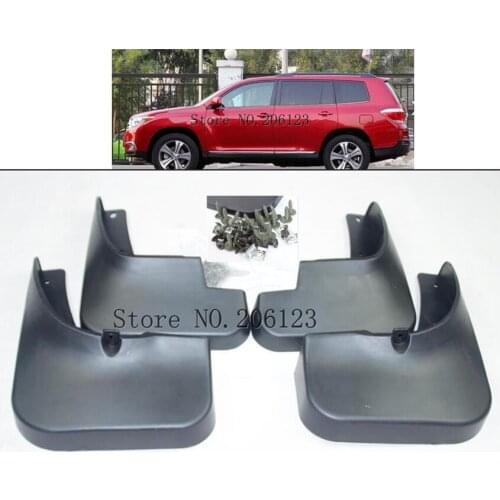 Set Car Mud Flaps For Toyota Highlander 2011 2012 2013 Mudflaps Splash Guards Mud Flap Mudguards Fender Front Rear