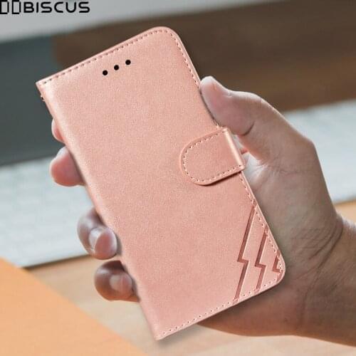 Stripe Leather Flip Case For Huawei P Smart 2021 2019 Z Plus Y5P Y6P Y5 Y6 Y7 Y9 Prime P40 Lite E P30 Pro Mate 20 Wallet Cover