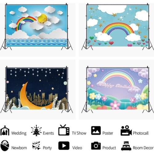 Colorful Clouds Scenery Backdrop Photography Background Photo Booth Studio Decor