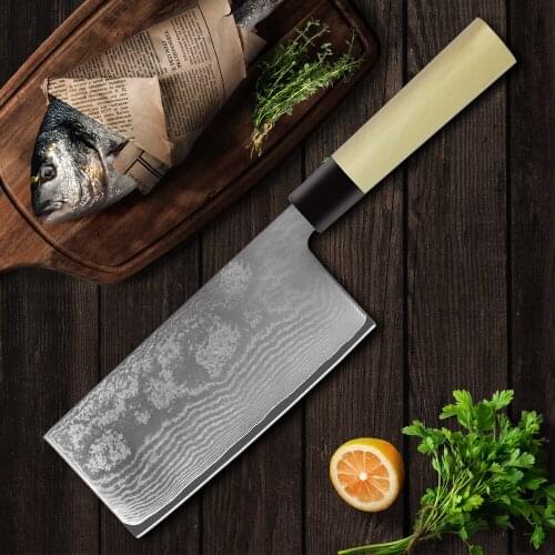 Kitchen Chef Knives VG10 Damascus Steel Fish&Meat Carving Slicing Nakiri Paring vegetable Knife with Low Price