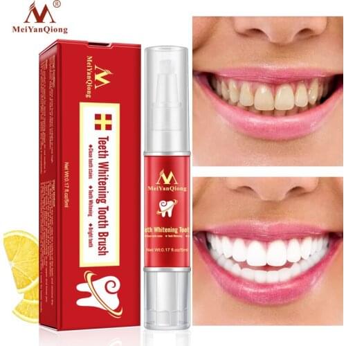 MeiYanQiong Teeth Whitening Tooth Brush Essence Oral Hygiene Cleaning Serum Removes Plaque Stains Tooth Bleaching Dental