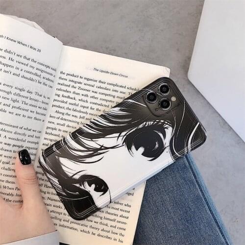 INS Cute Second Element Girl for iPhone 11 Pro X XR XS MAX 7 8 Plus Two Dimensions Cartoon Japan Soft Silicon IMD Phone Coque